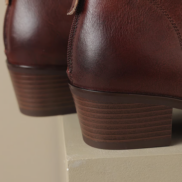 Women's Low-Heel Ankle Boots-MODAUTLET