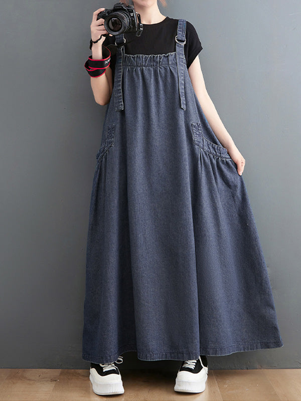 Vestido de mezclilla holgado para mujer