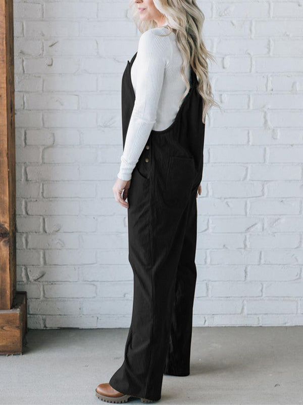Zoey | Women's Cozy Loose Fit Corduroy Overalls