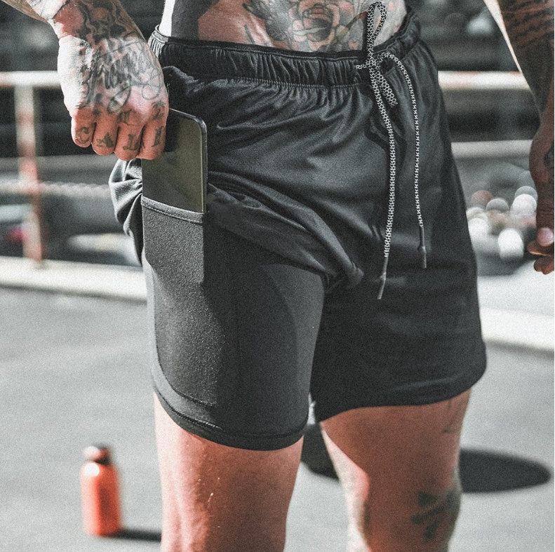 Pocket Compression Shorts With Pockets For Running-MODAUTLET
