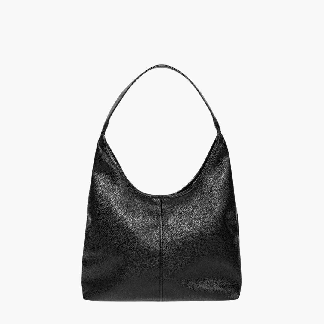 Sleek Vegan Leather Hobo Bag For Everyday Style And Chic Black