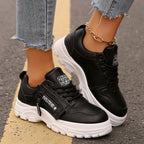 Women's Casual Thick-Soled Sneakers Black