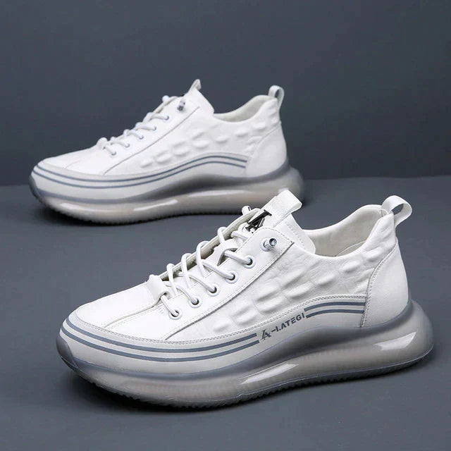 Men's Air Cushion Leather Sneakers-MODAUTLET