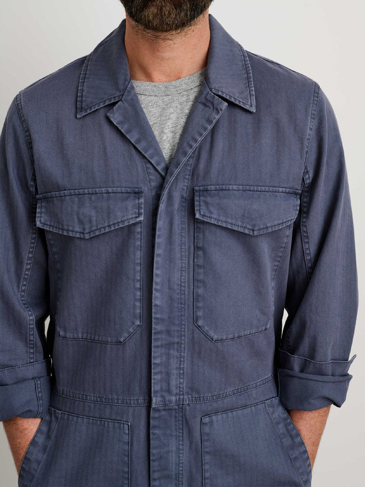 Men's Slim Fit Zip Jumpsuit for Comfortable Casual Wear