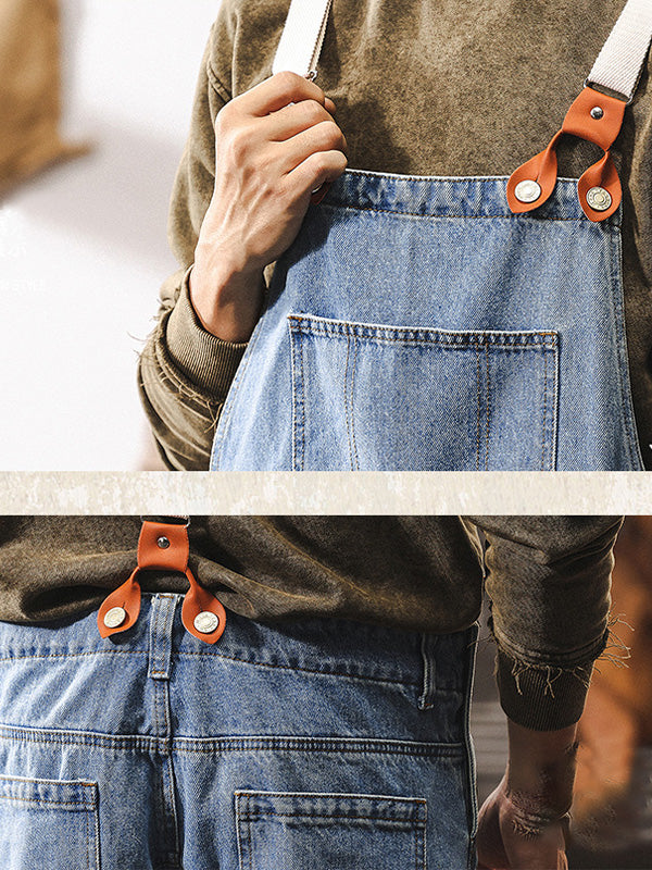 Men's Classic Denim Work Overalls