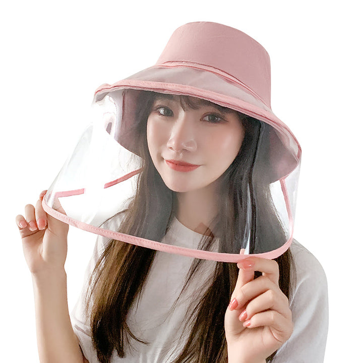Sombrero tipo bucket con protección UV y escudo antiempañante y contra polvo para viajes al aire libre