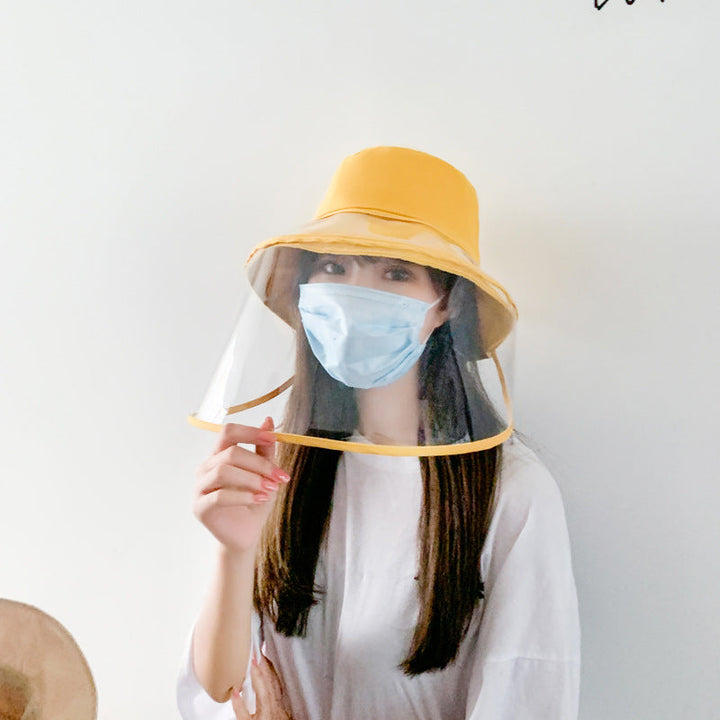 Sombrero tipo bucket con protección UV y escudo antiempañante y contra polvo para viajes al aire libre
