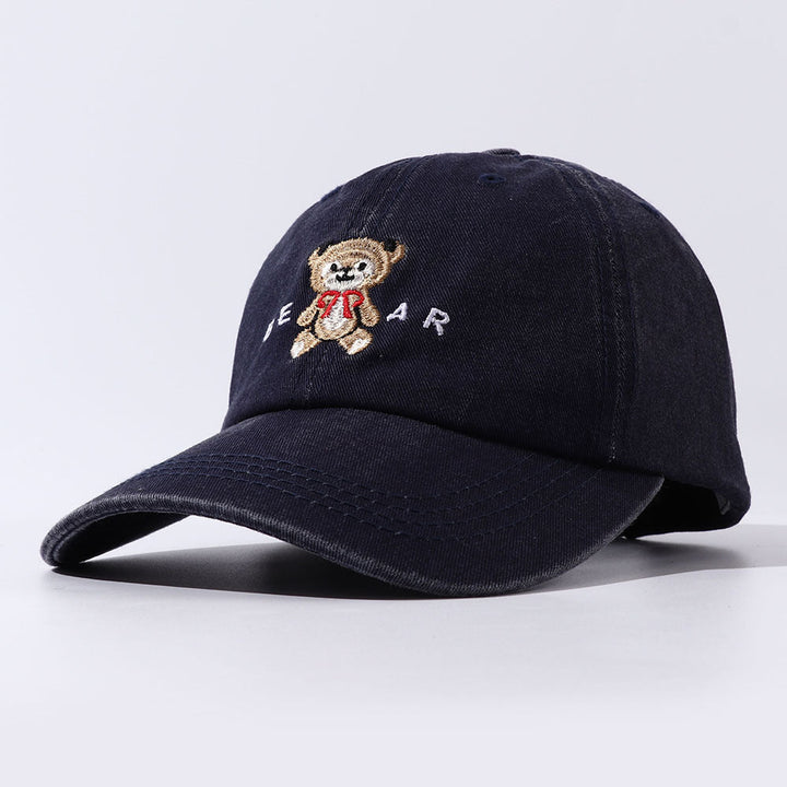 Gorras de papá bordadas con oso de peluche de dibujos animados para mujer