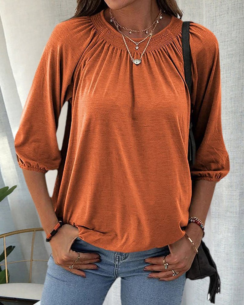 Women's Chic Essential Blouse Orange