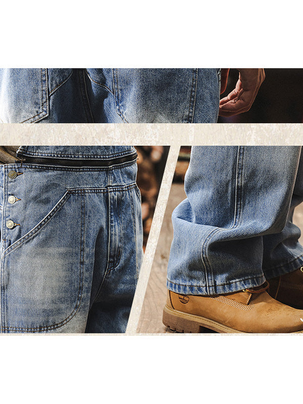 Men's Classic Denim Work Overalls