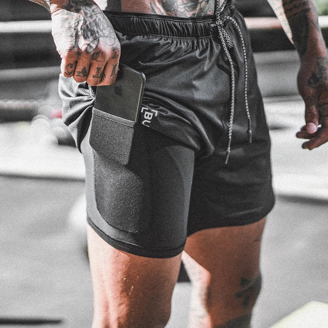 Pocket Compression Shorts With Pockets For Running Black Black