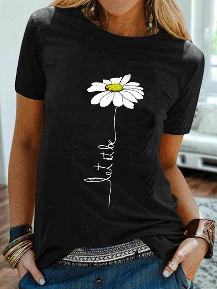 Damen T-Shirt mit Blumenmuster