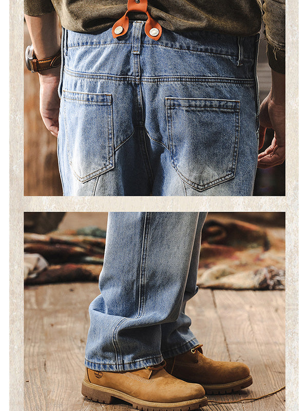 Men's Classic Denim Work Overalls