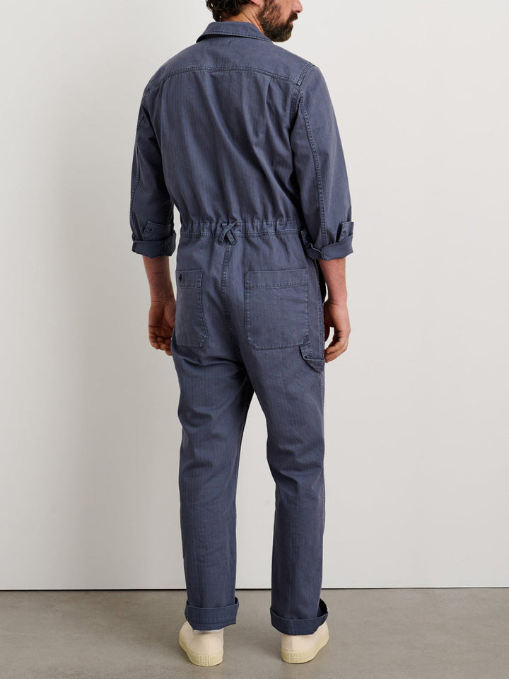 Men's Slim Fit Zip Jumpsuit for Comfortable Casual Wear