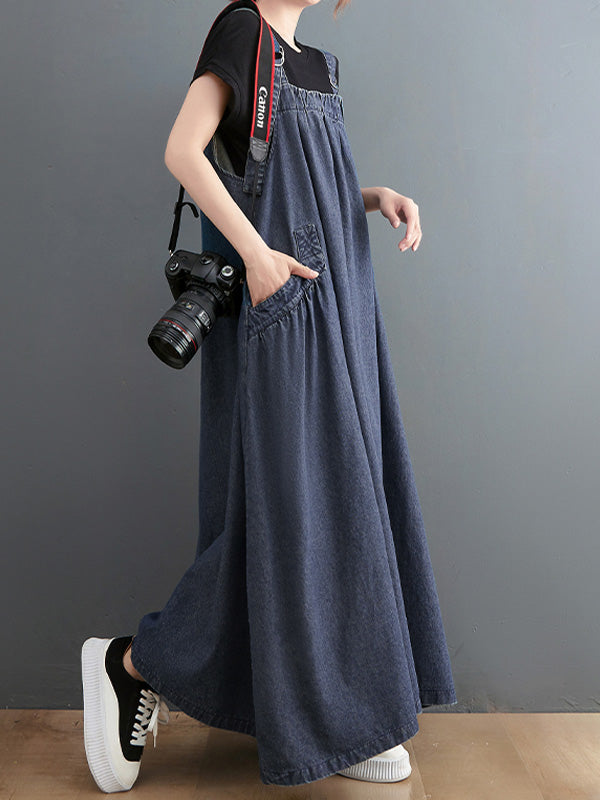 Vestido de mezclilla holgado para mujer
