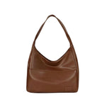 Vegan Leather Hobo Bag With Spacious Interior For Everyday Brown