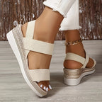 Women's Wedge Heel Sandals for All-Day Comfort - Summer Footwear