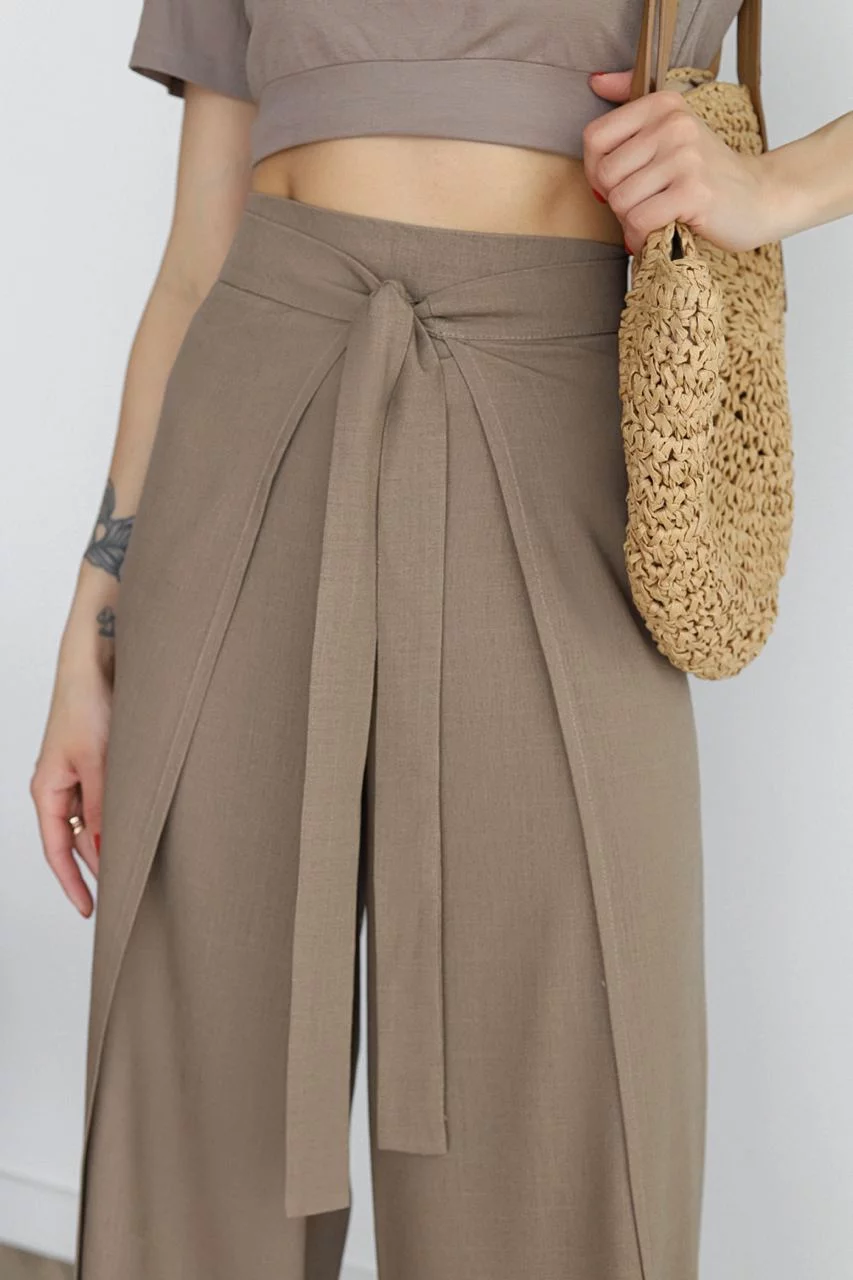 Ophelia | Wide-cut women's linen pants-MODAUTLET