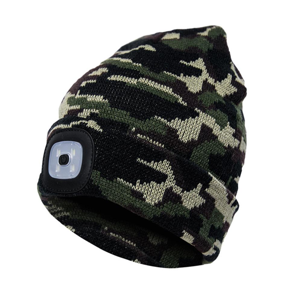 LED-Strickmütze mit Leuchtlicht – Batteriebetriebene gestrickte Beanie