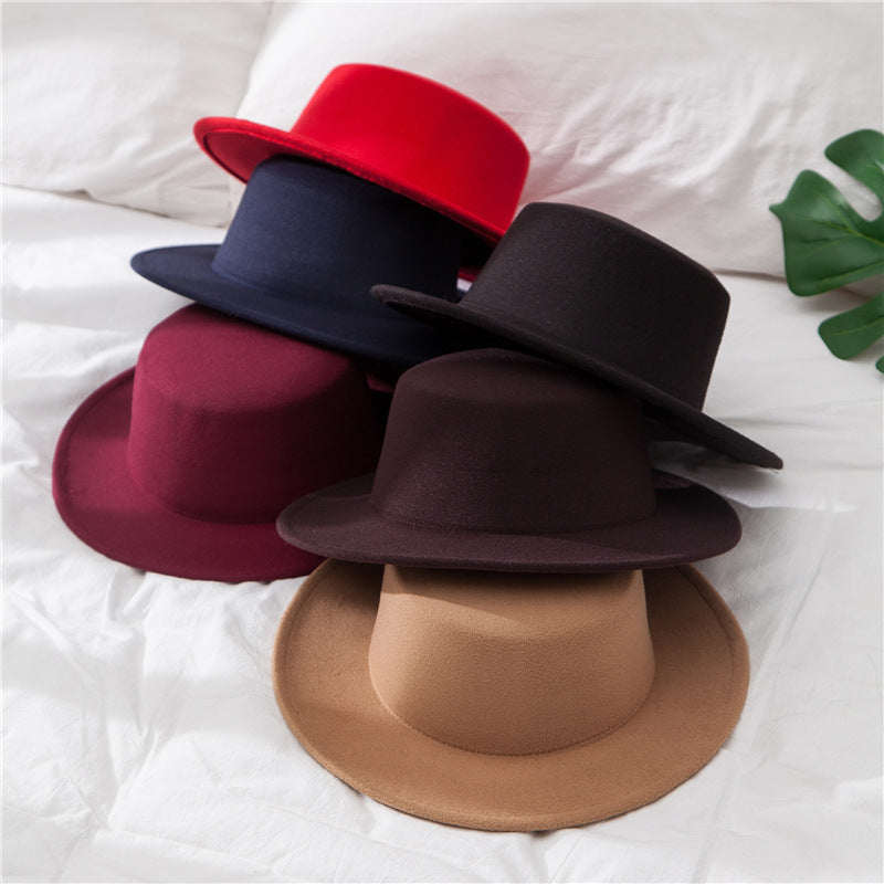 Sombreros de lana estilo clásico británico para hombres y mujeres
