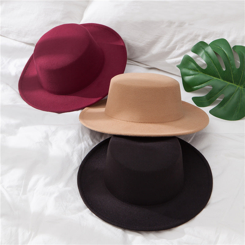 Sombreros de lana estilo clásico británico para hombres y mujeres