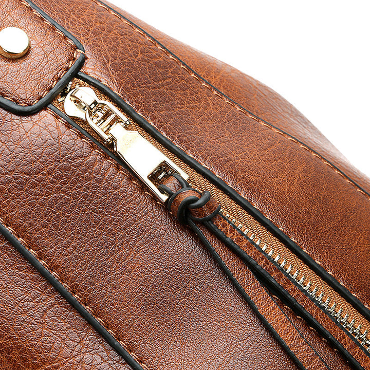 Zipper Bucket Messenger Bag-MODAUTLET