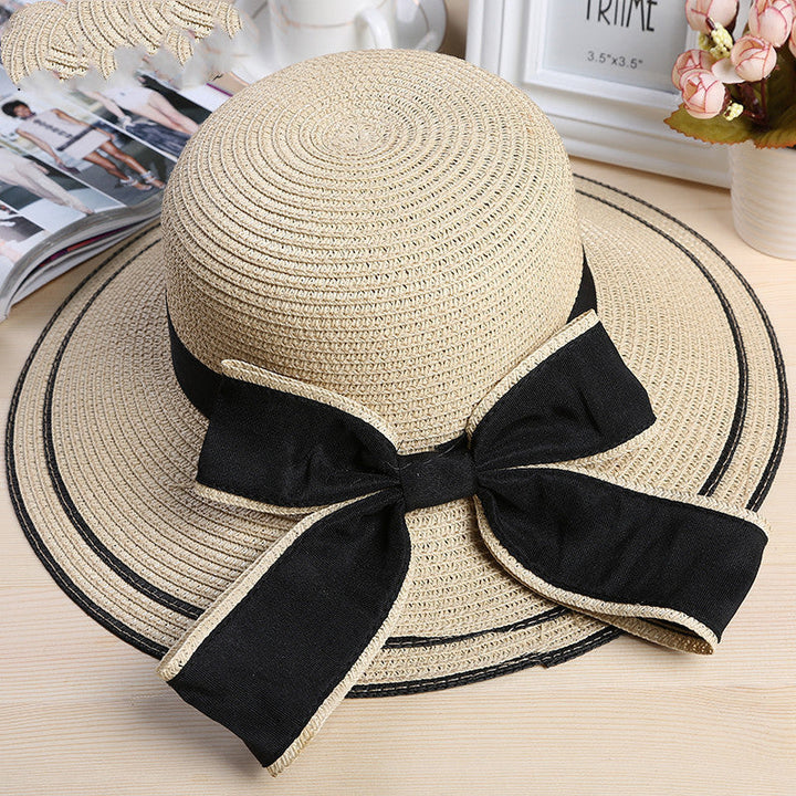 Sombrero de playa para mujer con ala ancha y protección solar