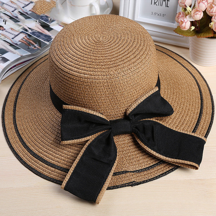 Sombrero de playa para mujer con ala ancha y protección solar