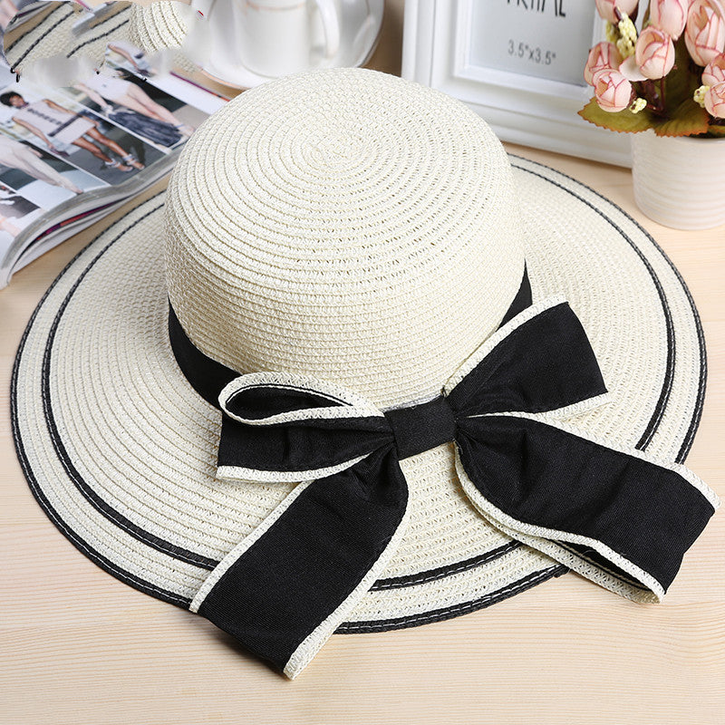 Sombrero de playa para mujer con ala ancha y protección solar