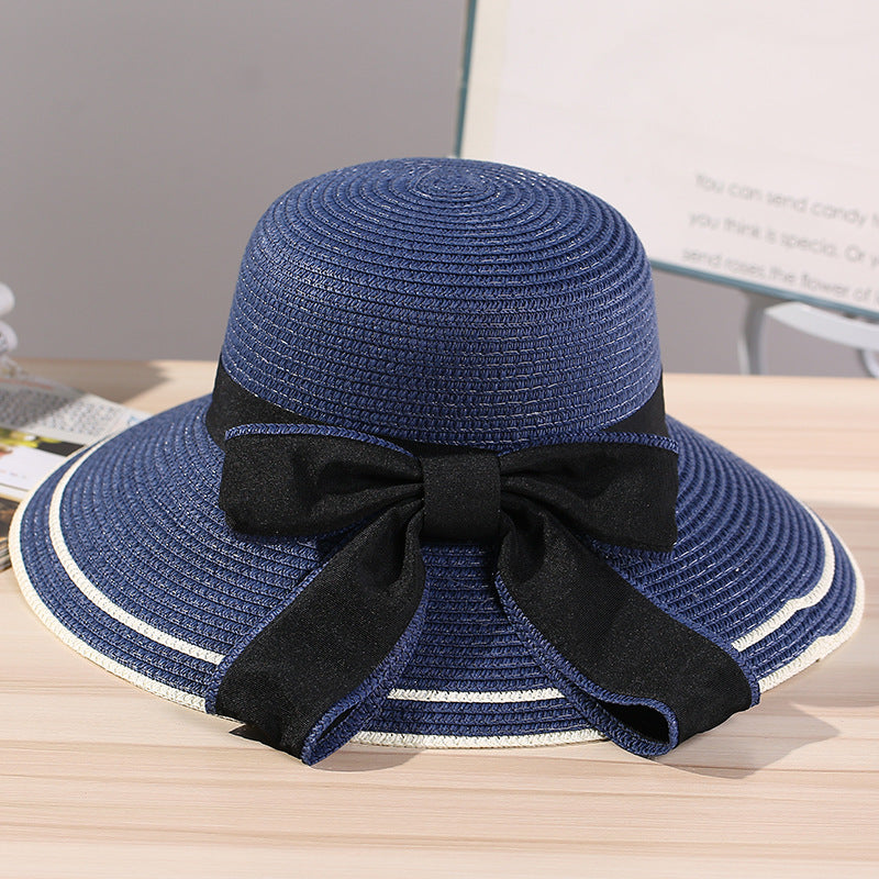 Sombrero de playa para mujer con ala ancha y protección solar