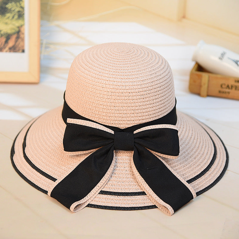 Sombrero de playa para mujer con ala ancha y protección solar