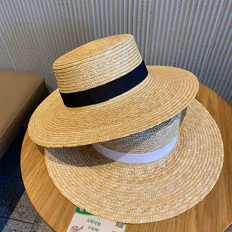 Woven Raffia Straw Hat for Women - UV Protection Sunshade