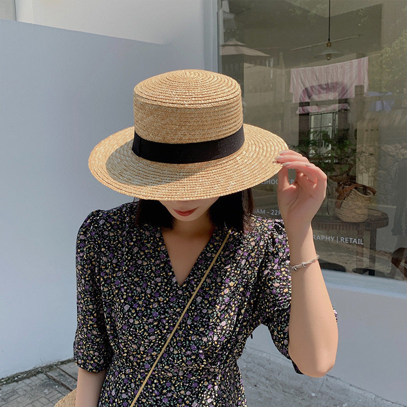 Woven Raffia Straw Hat for Women - UV Protection Sunshade