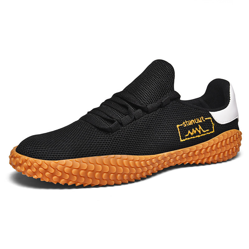 Men's Lightweight Woven Sneakers for Spring & Summer Black