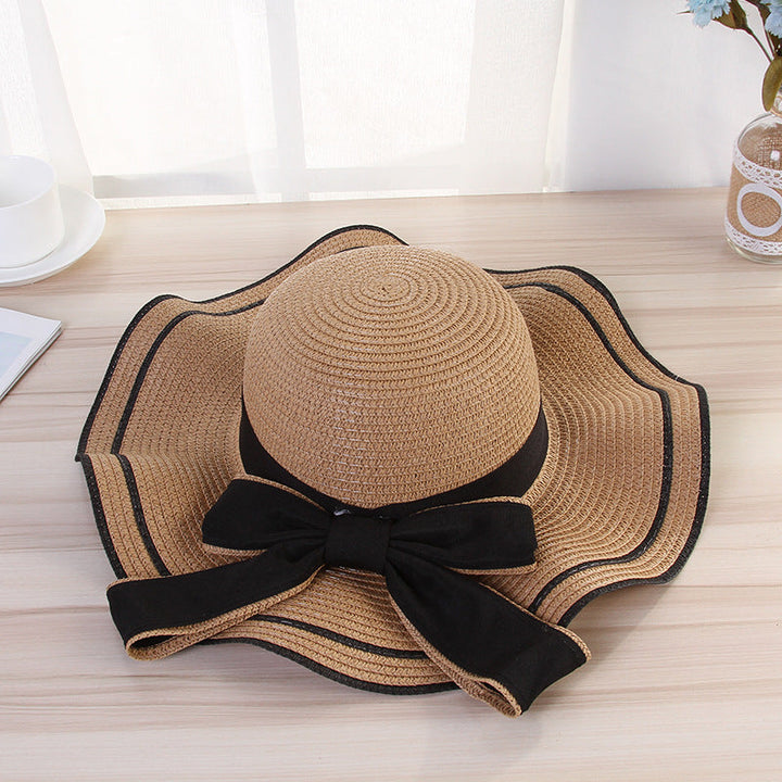 Chapéu de Palha Dobrável Estiloso para Mulher - Acessório Perfeito para Praia