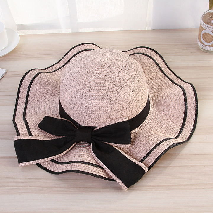 Chapéu de Palha Dobrável Estiloso para Mulher - Acessório Perfeito para Praia