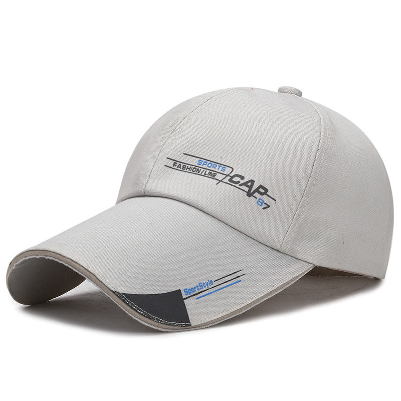 Men's Sunshade Baseball Cap with Extended Brim for Spring and Summer