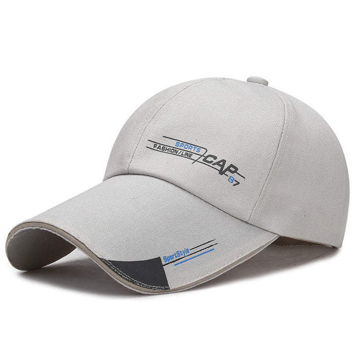 Men's Sunshade Baseball Cap with Extended Brim for Spring and Summer