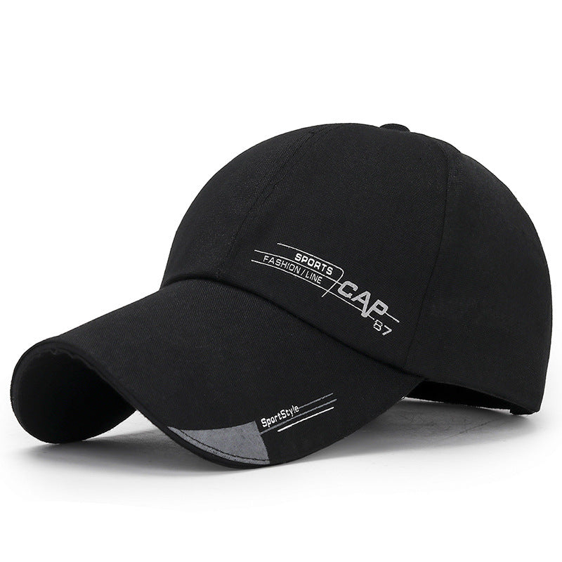 Men's Sunshade Baseball Cap with Extended Brim for Spring and Summer