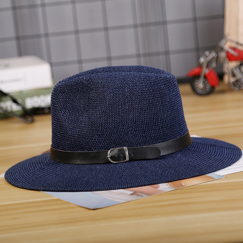 Stylish Sun-Proof Straw Hats for Middle-Aged and Elderly Men in Autumn