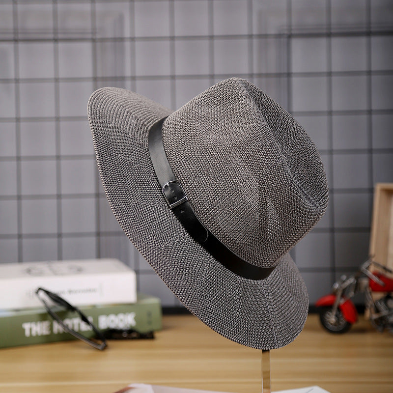 Stylish Sun-Proof Straw Hats for Middle-Aged and Elderly Men in Autumn