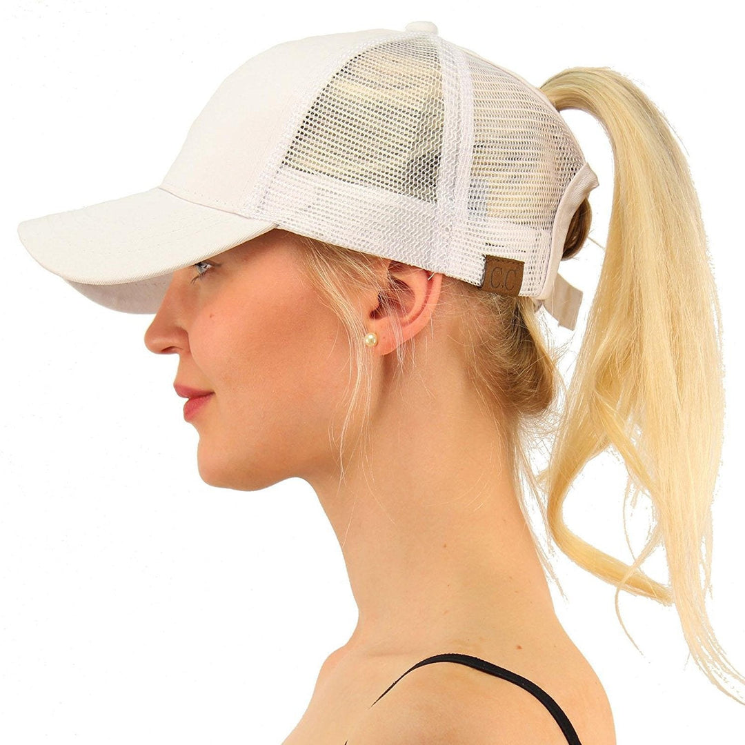 Gorra de béisbol snapback con cola de caballo y lentejuelas para estilo hip-hop