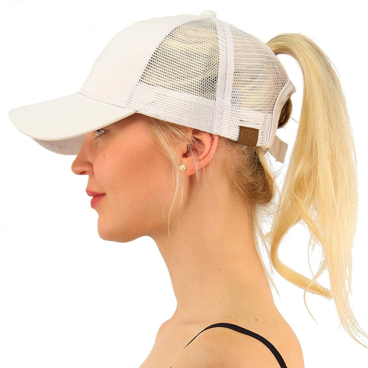 Gorra de béisbol snapback con cola de caballo y lentejuelas para estilo hip-hop