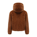 Women Eco Fur Hooded Jacket For Winter Warmth And Style
