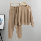 Luxe Pearl Knit Set Brown