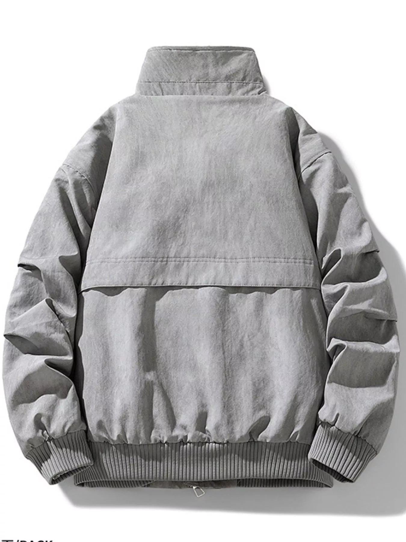 Plus-Size Sherpa Lined Bomber Jacket for Men