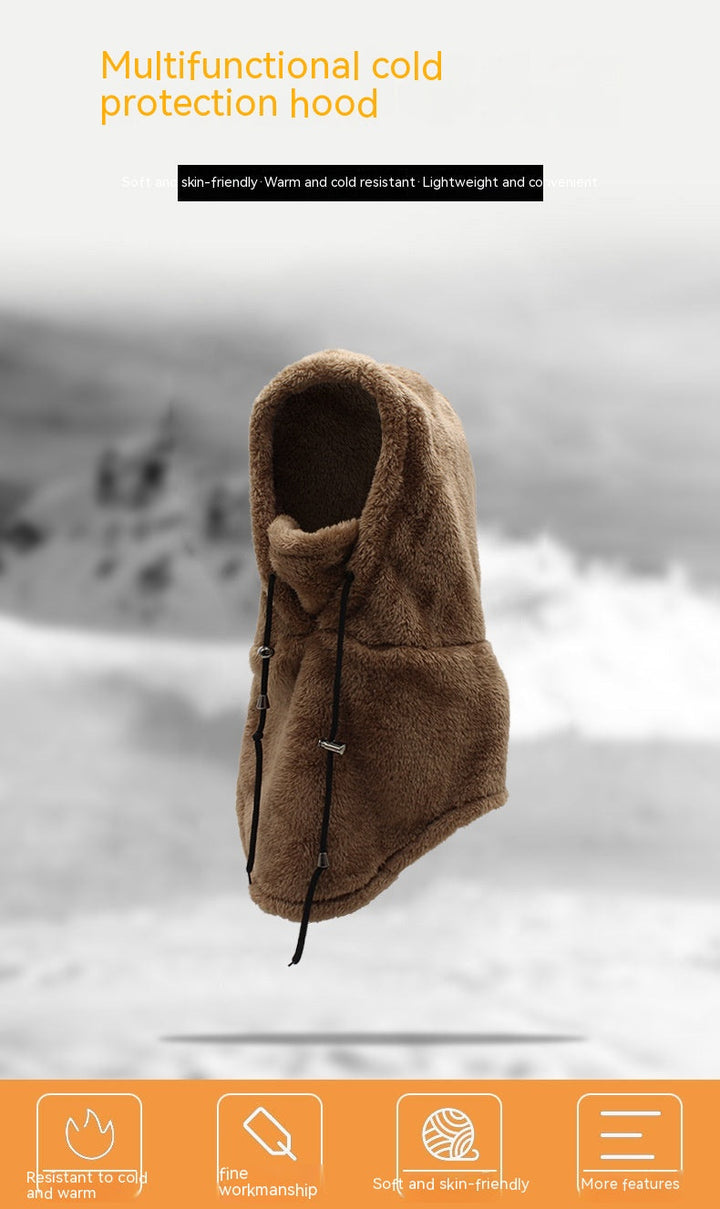 Windproof Winter Cycling Cap with Thick Scarf for Cold Protection