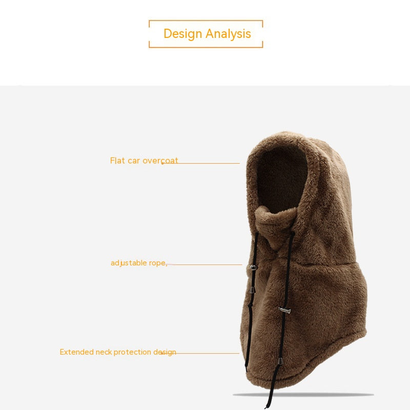 Windproof Winter Cycling Cap with Thick Scarf for Cold Protection