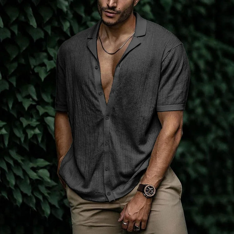 Ryan | Camicia casual da uomo a maniche corte con bottoni