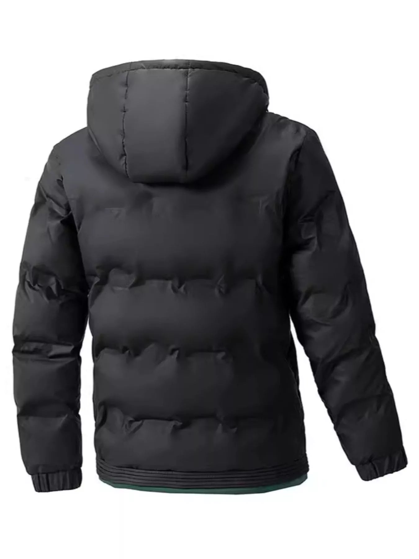 Plus Size Men's Hooded Puffer Jacket